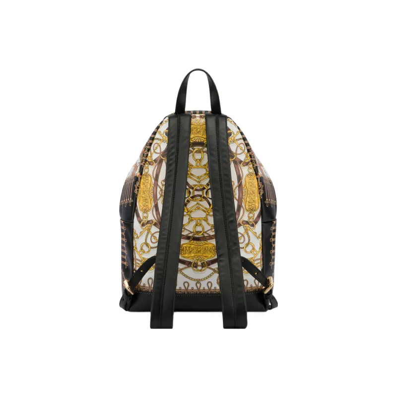 MOSCHINO Leather Backpack Unisex Multicolor-2