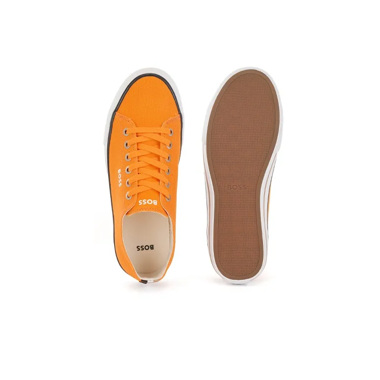 HUGO BOSS Canvas Shoes Women's Low-Top Orange-3
