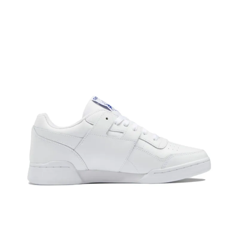 Reebok Workout Plus Casual Skateboarding Shoes Unisex White Blue-1