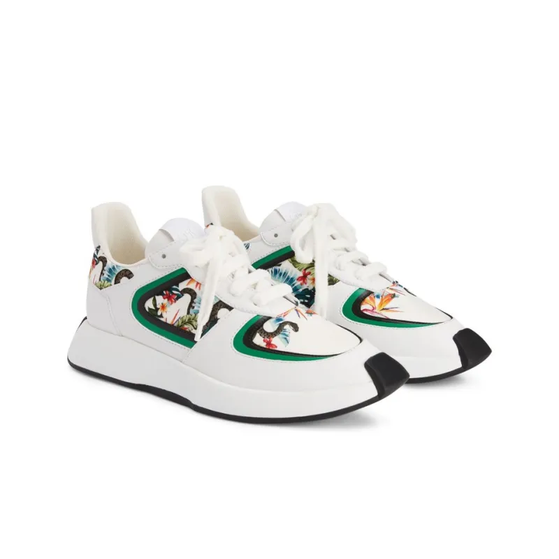 Giuseppe Zanotti/GZ Fero Anti-Slip Wear-Resistant Low-Top Casual Shoes Men's White-2