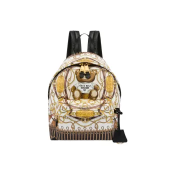 MOSCHINO Leather Backpack Unisex Multicolor
