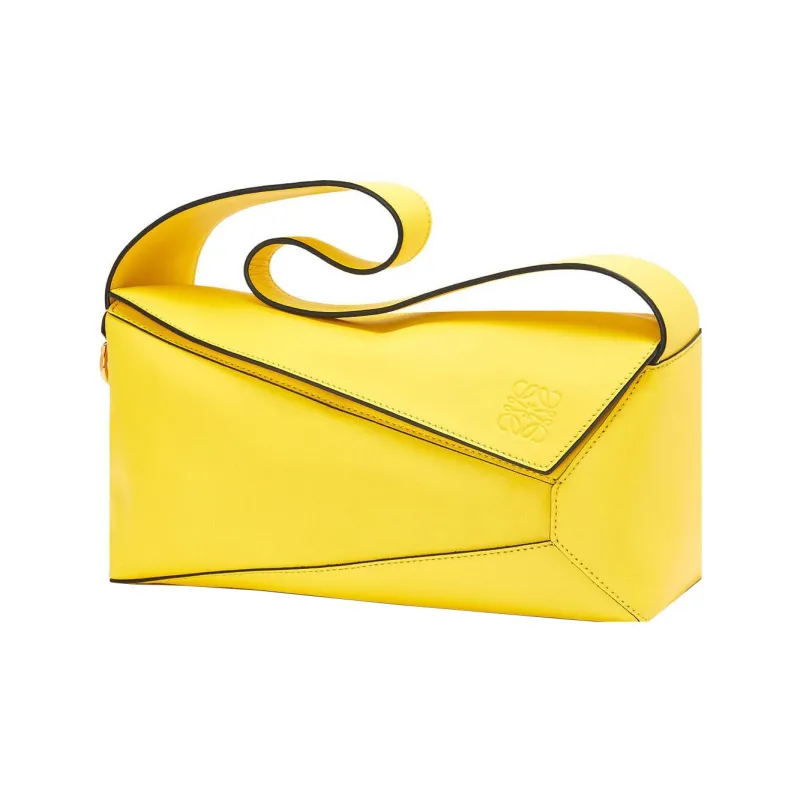 LOEWE Puzzle Hobo Calfskin Hobo Bag Handbag Regular Women's Lemon-2