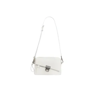 MSGM Leather Shoulder Bag Women's White