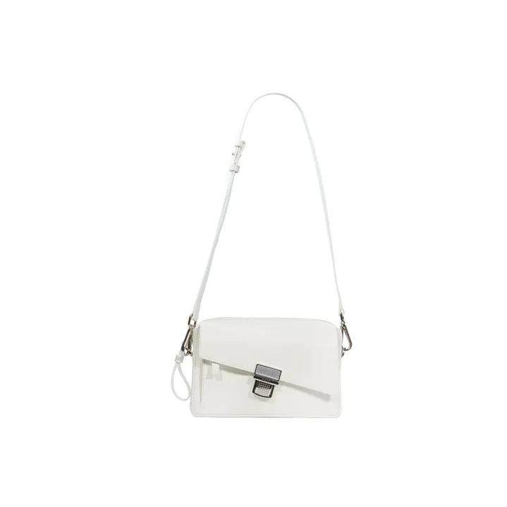MSGM Leather Shoulder Bag Women's White-0