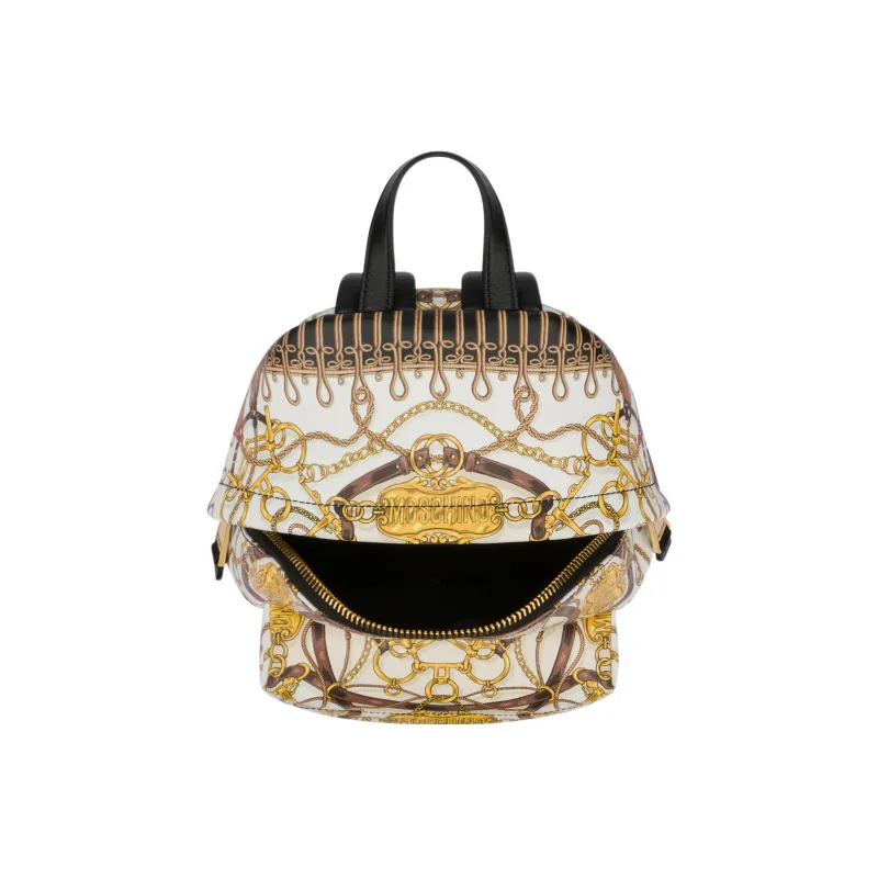 MOSCHINO Leather Backpack Unisex Multicolor-1
