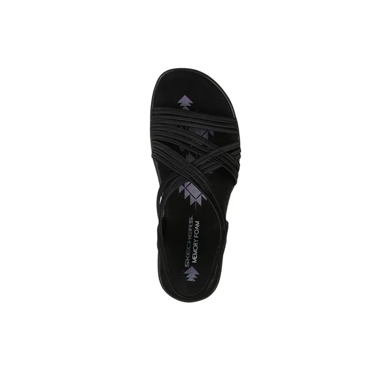 Skechers Reggae Slim Beach Sandals Women's Black-3