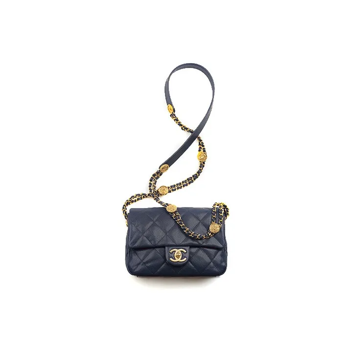 CHANEL Calfskin Shoulder Bag, Crossbody Bag Trumpets Women's Includes Multicolor-9