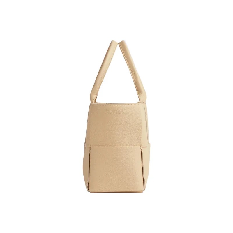 Bottega Veneta ARCO Calfskin Tote Bag, Single Shoulder Crossbody Handbag Small Size Women's Almond-1