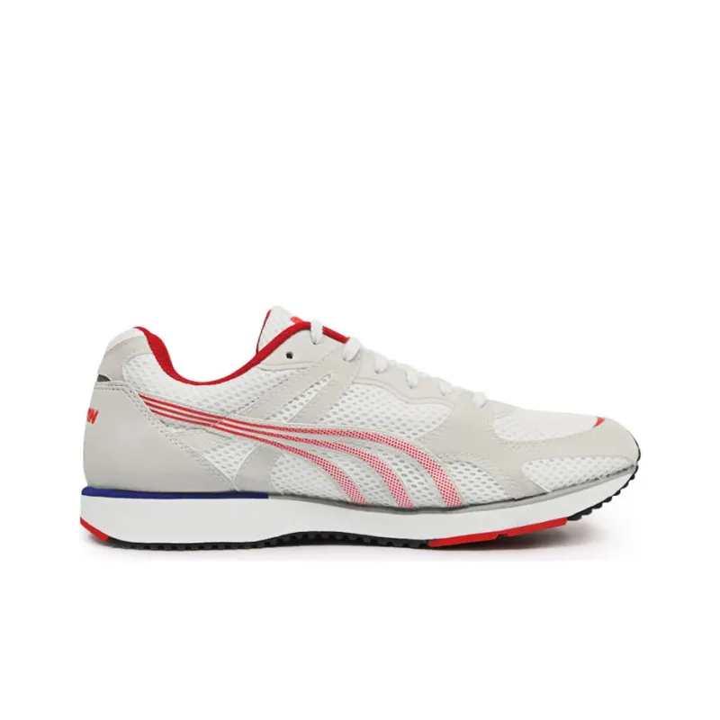 DO WIN Cushioning Slip Resistant Abrasion Resistant Breathable Low Top Running Shoes Unisex White Red-1