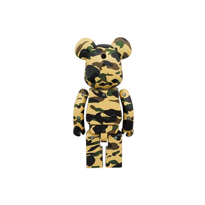 Bearbrick X Bape 1st Camo Chogokin Of 2 Green/Yellow-1