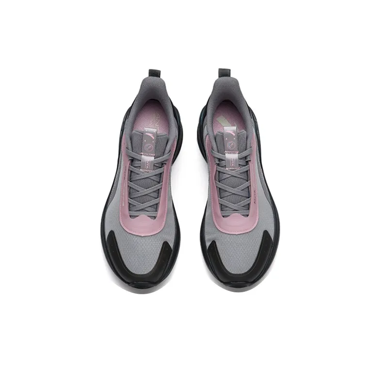 Anta Running Collection Cushioning Anti-Slip And Wear-Resistant Low-Top Running Shoes Women's Black Gray Red-3