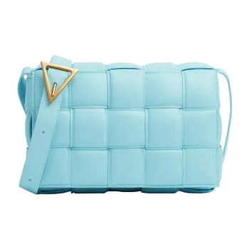 Bottega Veneta Padded Cassette Sheepskin Pillow Bag, Shoulder Bag, Crossbody Bag Regular Women's Light Blue