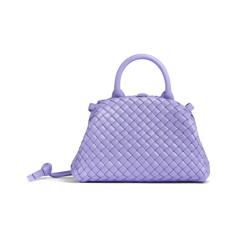 Bottega Veneta Handle Padded Intreccio Top Handle Mini Wisteria-0