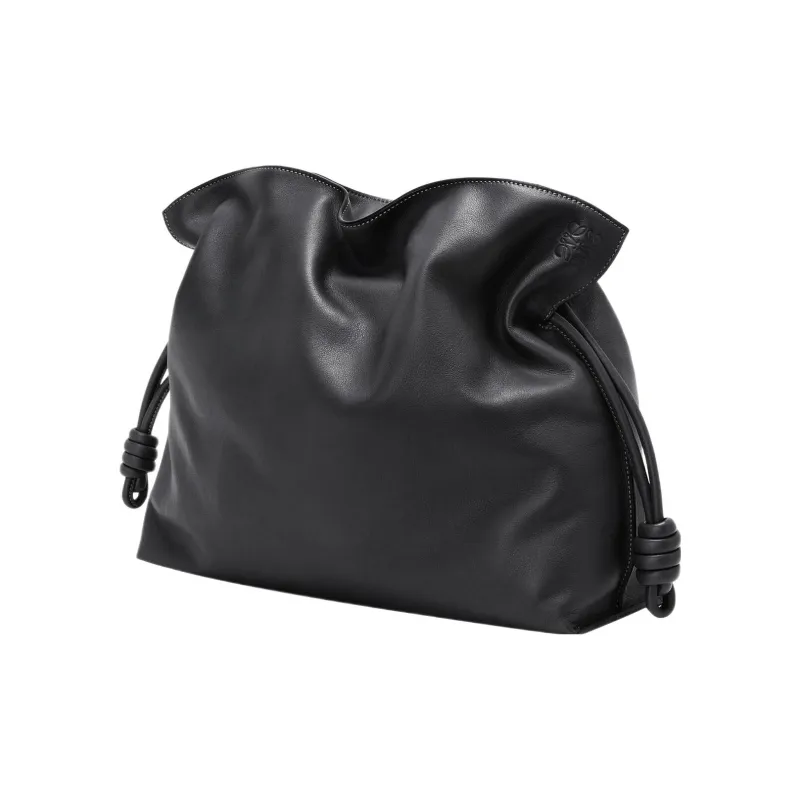 LOEWE Flamenco Clutch In Nappa Calfskin Large Black-1
