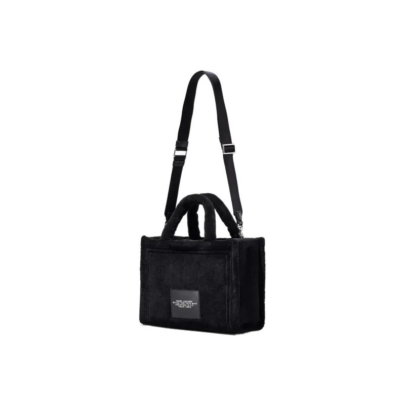 MARC JACOBS Terry Fabric Tote Crossbody Bag Trumpets Women's Black-4