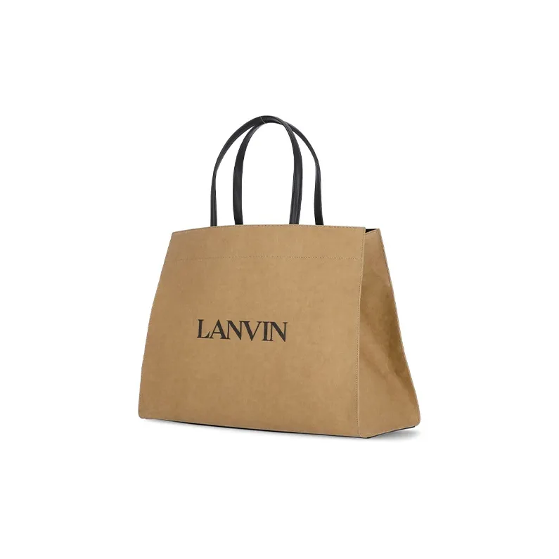 Lanvin × Dc Comics Batman Collaboration Lanvin X Batman Leather Controller With Paper Handbag Men's Light Umber-2