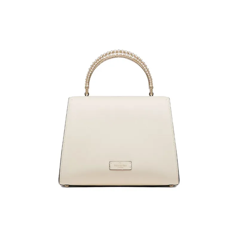 Valentino VSLING Calfskin Shoulder Bag Crossbody Bag Handbag Small Size Women's Ivory White-3