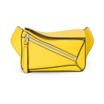 LOEWE Calfskin Sling Bags One Shoulder Crossbody Fanny Pack Mini Women's Lemon
