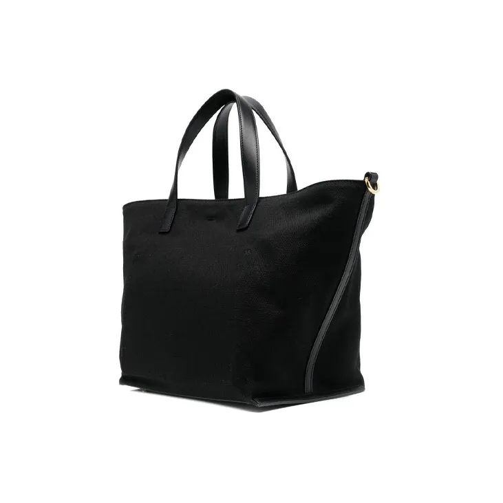 JIL SANDER Cotton With Linen Handbag Women's Black-1