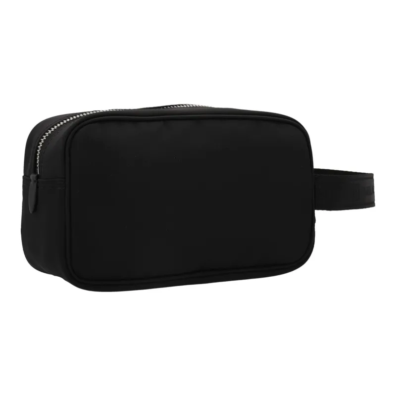 MOSCHINO Polyester Clutch Makeup Bag Men's White/Black-2