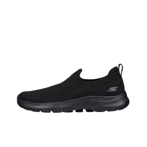 Skechers Go Walk 6 Cushioning Support Rebound Low Top Casual Shoes Women's All Black