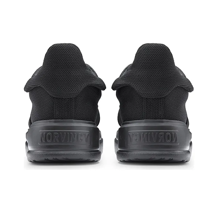 NORVINCY Low-Top Stylish Skateboarding Shoes Unisex Black-3