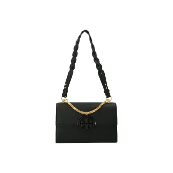TORY BURCH Miller Leather Handbag, Shoulder Bag, Crossbody Bag Women's Black