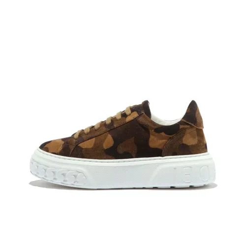 Casadei Canvas Shoes Women's Low-Top Camouflage