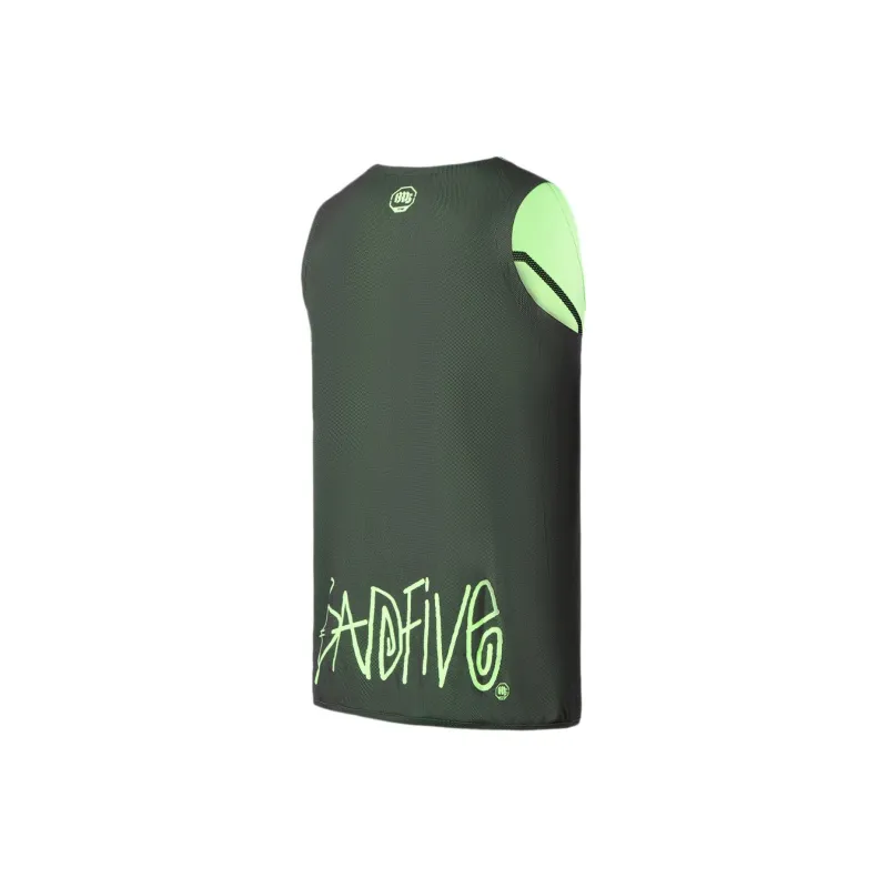 LiNing Badfive Basketball Jerseys Men's Ebony Black Fluorescent Ice Green-1