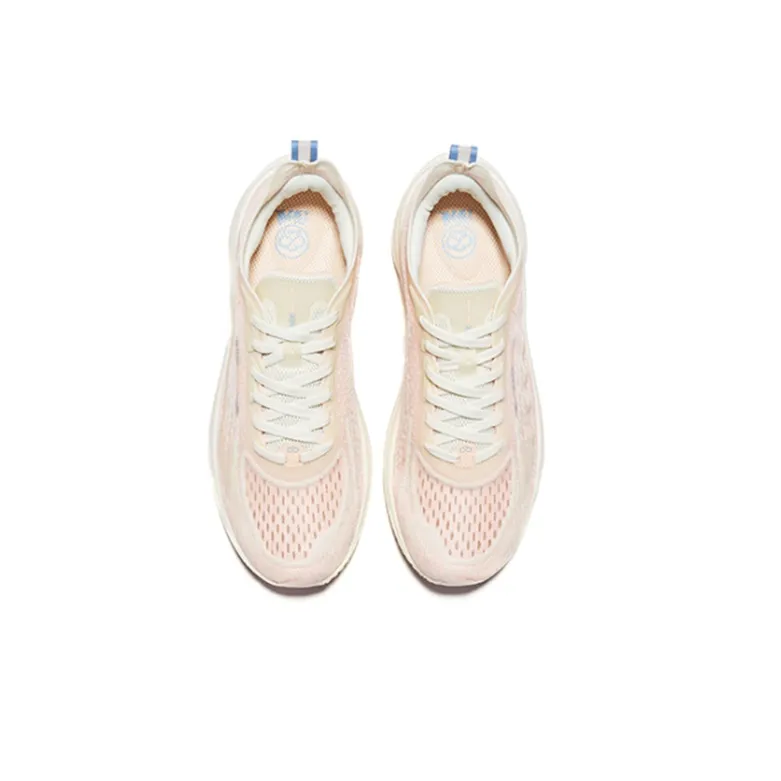 Erke Strange Bullet 3.0 Running Shoes Women's Low Top Cotton White/Fluorescent Nude-2