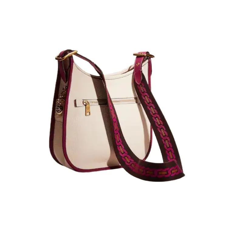 COACH Emery Pebbled Leather Crossbody Bag Tubas Women's White-1