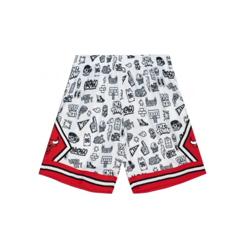 Mitchell Ness Basketball Shorts Men White-1