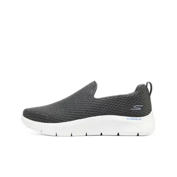 Skechers Go Walk Fle Cushioning Anti Slip Wear Resistant Breathability Low Top Casual Shoes Men's Gray Blue