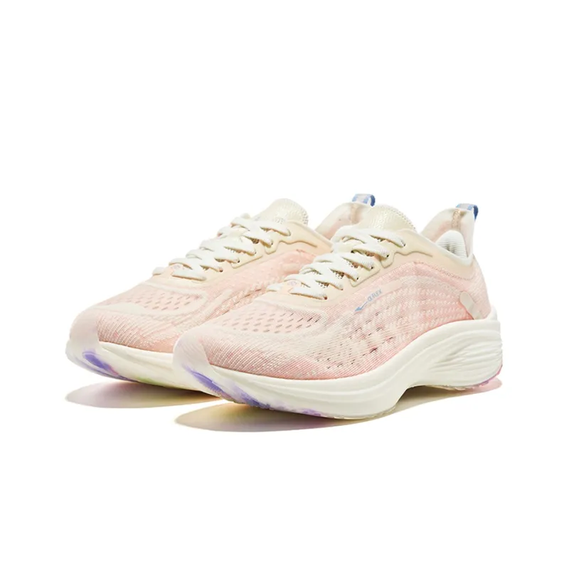 Erke Strange Bullet 3.0 Running Shoes Women's Low Top Cotton White/Fluorescent Nude-1