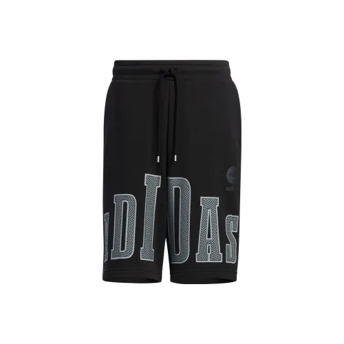 adidas neo Big Logo Print Sports Shorts Black