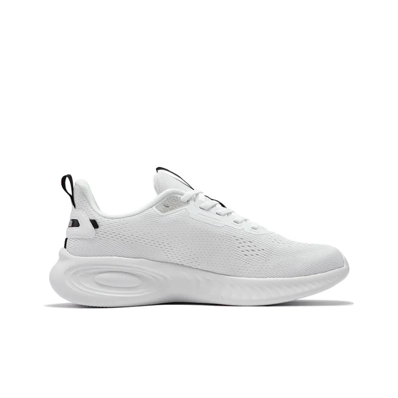 361° Wear Resistant Low Top Running Shoes Men's White Black-1
