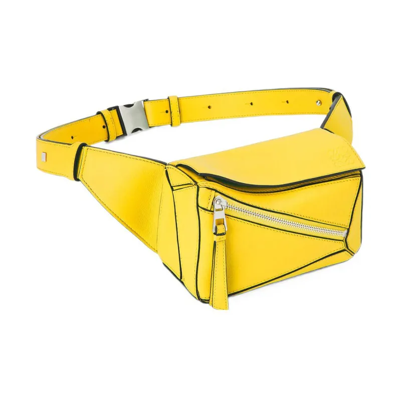 LOEWE Calfskin Sling Bags One Shoulder Crossbody Fanny Pack Mini Women's Lemon-2