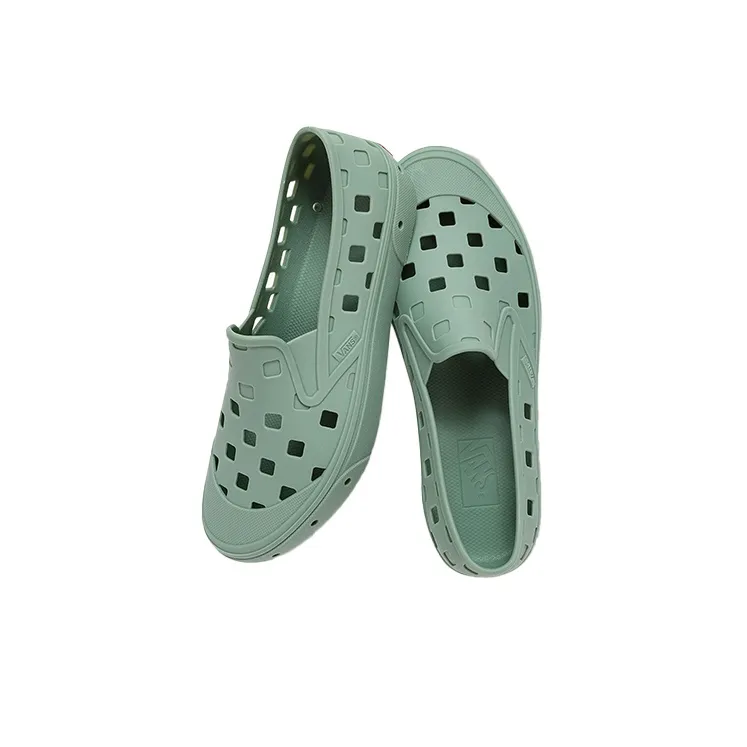 Slip On Trek Vans 'Green Milieu'-3