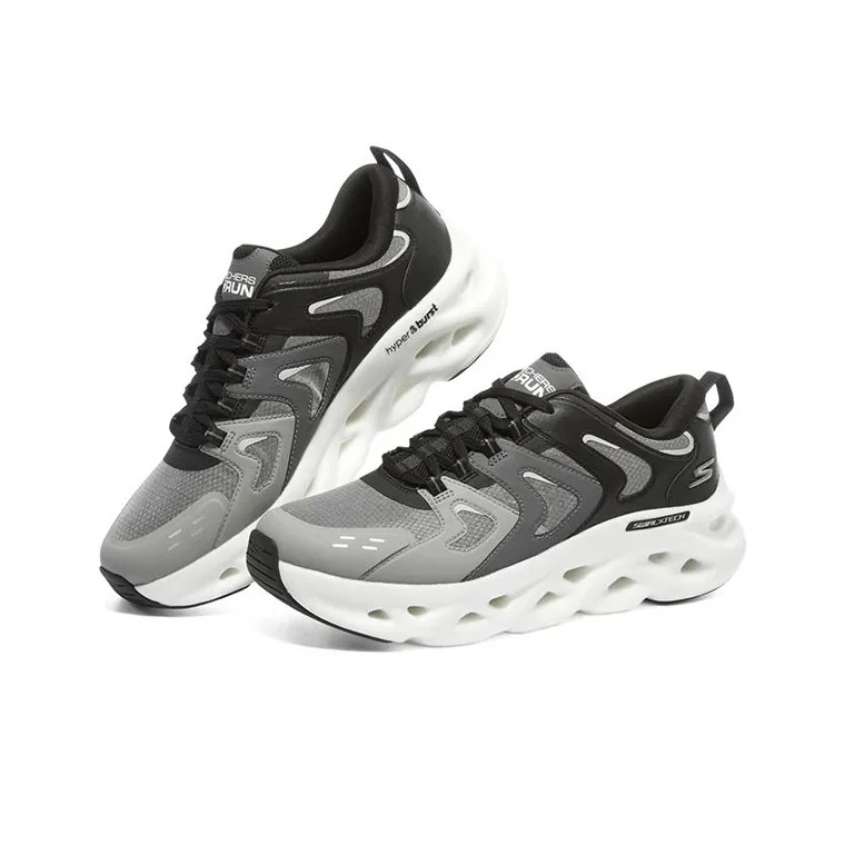 Skechers Go Run Swirl Tech Glide Step Hyper Burst 'Black Grey White'-2