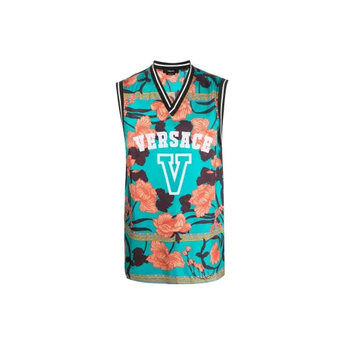 VERSACE Tank Tops Men Blue