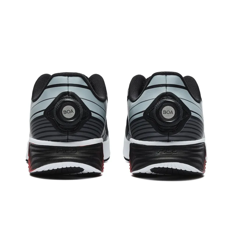 FILA ENERGY Cushioned Anti Slip And Wear Resistant Lightweight Low Top Casual Running Shoes Men's Black-3