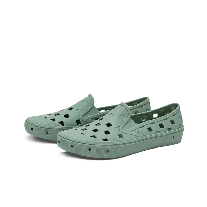 Slip On Trek Vans 'Green Milieu'-1