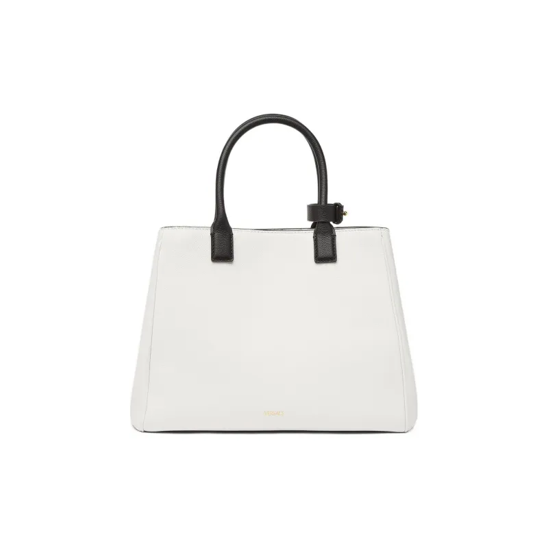 VERSACE La Medusa Cow Leather Handheld Tote Bag Shoulder Bag Medium Size Women's Black/White-2