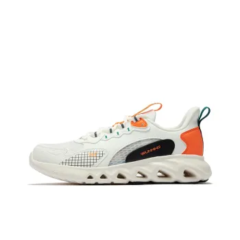361° Slip Resistant, Abrasion Resistant, Breathable Low Top Running Shoes Men's White Orange