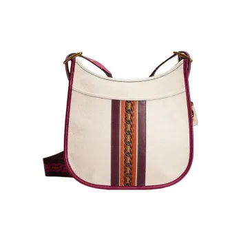 COACH Emery Pebbled Leather Crossbody Bag Tubas Women's White