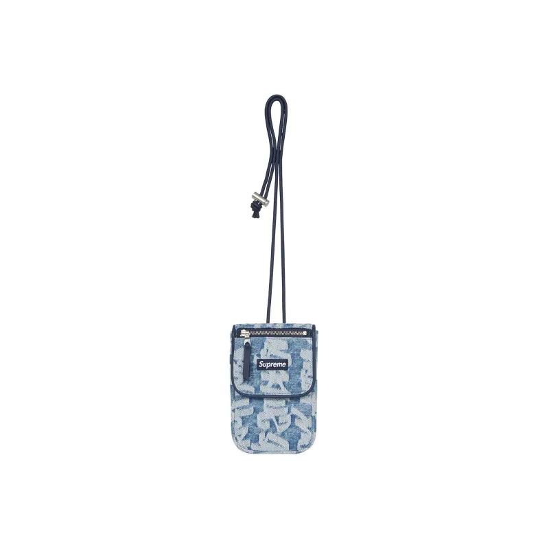 Supreme 100% Cotton Denim Neck Pouch Crossbody Bag, Shoulder Bag Unisex Multicolor-6