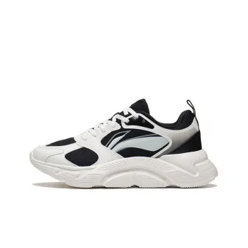 LiNing Cushioning Anti Slip And Wear Resistant Low Top Running Shoes Women's Black White