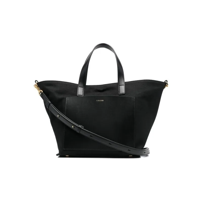 JIL SANDER Cotton With Linen Handbag Women's Black-0