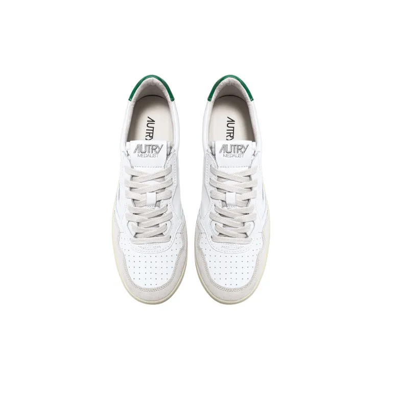 AUTRY Medalist Leather Low White Amazon Beige-2