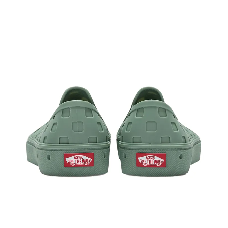Slip On Trek Vans 'Green Milieu'-4